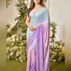 Tamannaah Bhatia Grey Color Heavy Dual Sequins Embroidered Saree