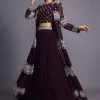 Magnificent Purple Color Heavy Georgette Lehenga Choli With Jacket