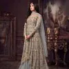 Maisha Women's Wear Off White Color Heavy Net Embroidered Stone Work Sharara Suit