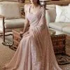 Pretty Light Pink Color Heavy Sequence Work Party Wear Saree