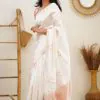 Artful Off White Color Soft Lichi Silk Cloth Rich Pallu All Over Saree