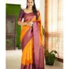 Classic Yellow Color Soft Lichi Silk Cloth Rich Pallu All Over Saree