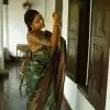 Cute Green Color Soft Lichi Silk Ordinary Design Work Pallu Saree