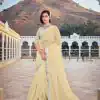 Dazzling Yellow Color Bright Organza Silk Sequence Work Saree