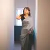 Fancy Black A Georgette Digital Printed Sequence Embroidery Saree
