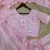 Fancy Pink Color Pure Soft Tabby Organza Butta ND Work Saree