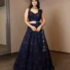 Glamorous Black Color Georgette Embroidery Lehenga Choli