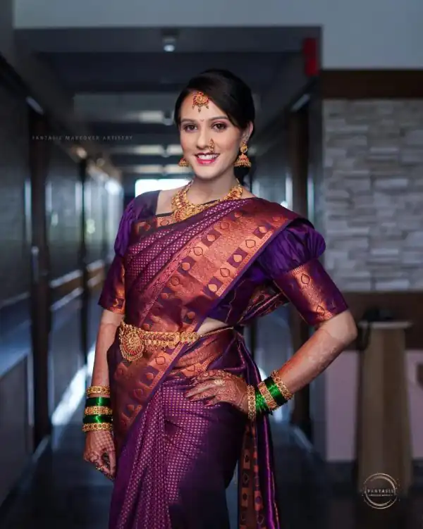 Glamorous Purple Color Banarasi Soft Silk Ordinary Design Saree