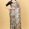 Graceful Grey Color Devsena Soft Silk Saree Digital Printed Saree