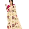 Graceful Peach Color Georgette Fancy Thread & Sequence Saree