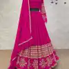 Graceful Pink Color Georgette Embroidery Sequins Lehenga Choli