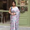 Luminous Ice Blue Heavy Devsena Soft Silk Digital Printed Saree