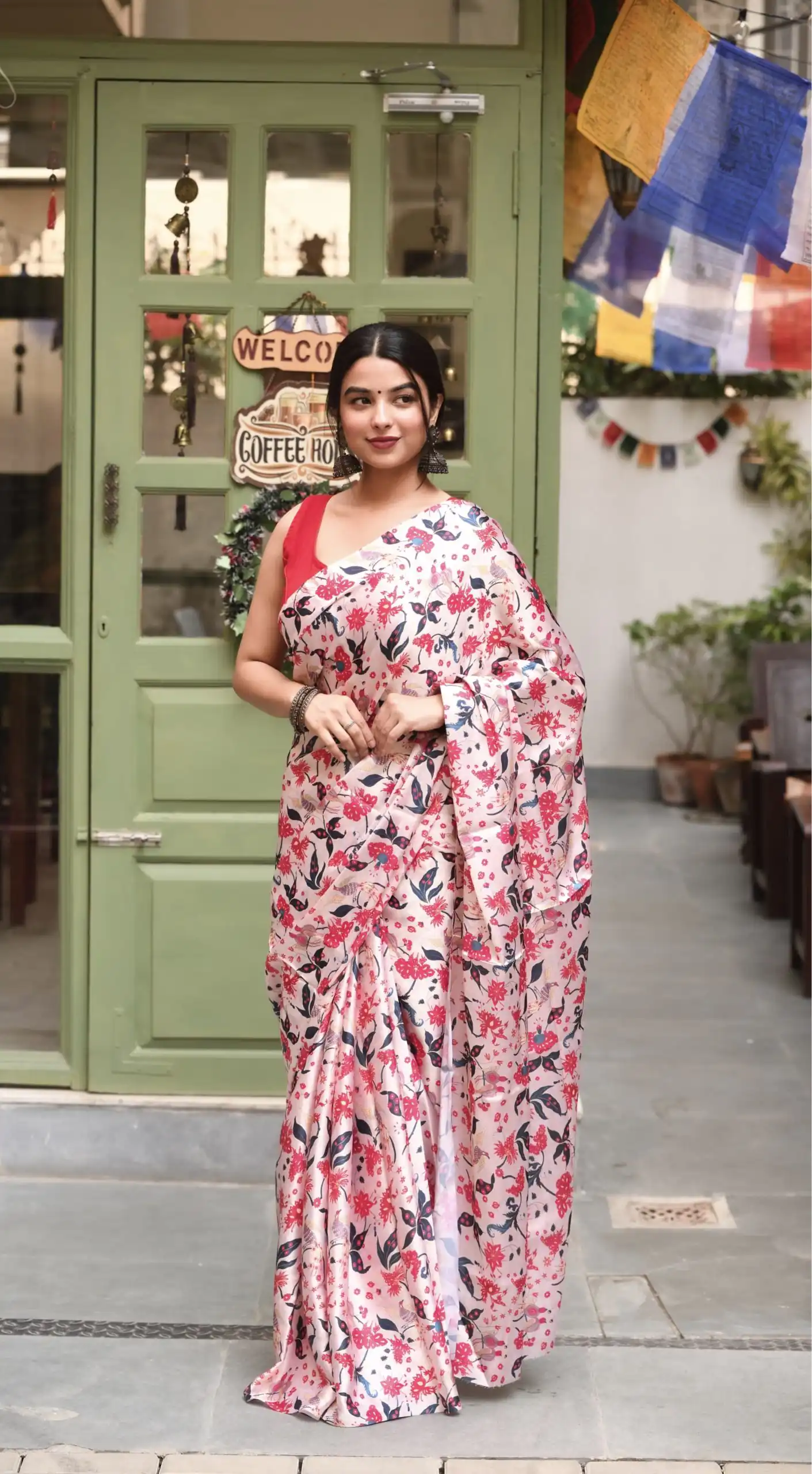 Luminous Peach Heavy Devsena Soft Silk Digital Printed Saree