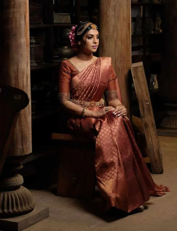 Majestic Maroon Color Banarasi Soft Silk Ordinary Design Saree