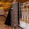 Perfect Black Color Georgette Coding Embroidery Stone Kurti