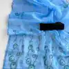 Perfect Royal Blue Color Organza Beautiful Digital Print Saree