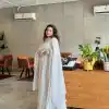 Pure White Color Georgette Embroidery Sequence Salwar Suit