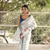 Radiant Light Grey Heavy Devsena Soft Silk Digital Printed Saree