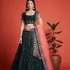 Sightly Black Color Georgette Embroidery Sequins Lehenga Choli