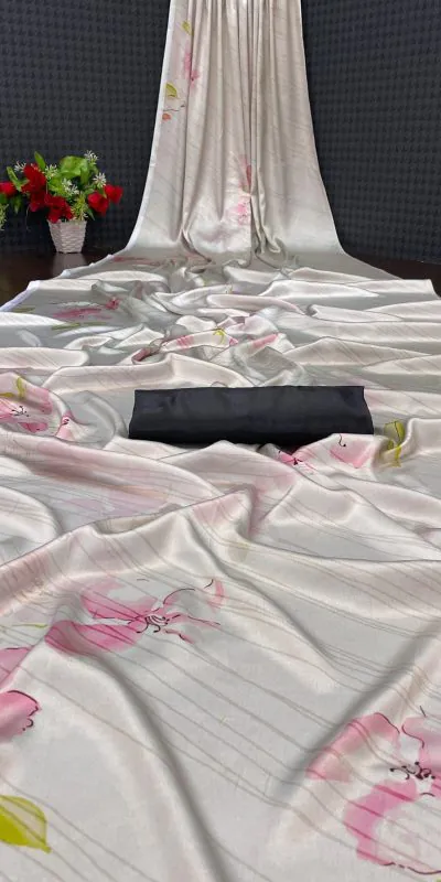 Softly Baby Pink Color Devsena Soft Silk Saree Digital Print Saree