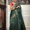 Sublime Green Banarasi Soft Silk Extra Ordinary Design Saree