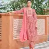 Sublime Pink Color Heavy Rayon With Embroidery Printed Kurti
