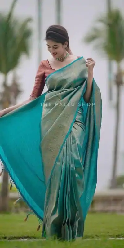 KP 4099 Blue Color Soft Lichi Silk Cloth Rich Pallu All Over Saree Events Casual, Wedding, Festive, Events Etc. Expected Delivery  4-6 Working Days @1349/- | Designer Sarees, Sarees, Bollywood Sarees, Creative Sarees, Embroidered Sarees, Ethnic Saree, Modern Digital sarees, Party Wear Sarees