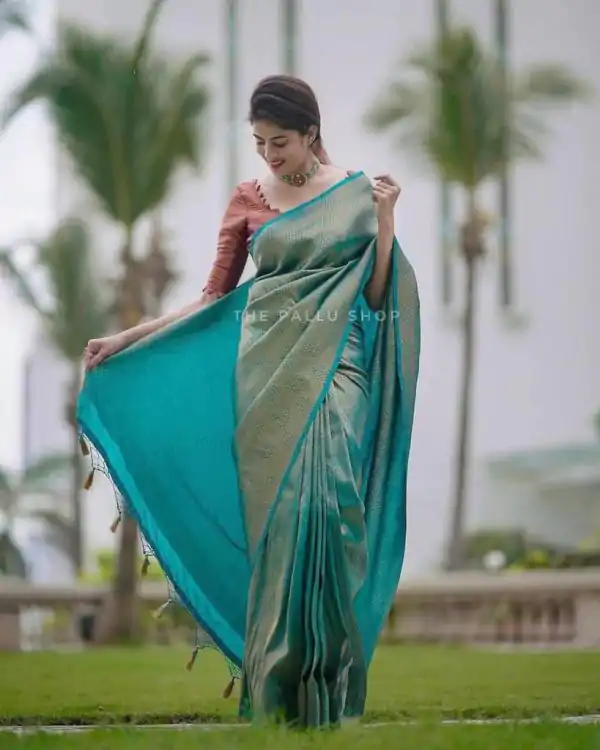 KP 4099 Blue Color Soft Lichi Silk Cloth Rich Pallu All Over Saree Events Casual, Wedding, Festive, Events Etc. Expected Delivery  4-6 Working Days @1349/- | Designer Sarees, Sarees, Bollywood Sarees, Creative Sarees, Embroidered Sarees, Ethnic Saree, Modern Digital sarees, Party Wear Sarees