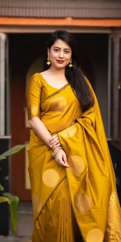 KP 5062 Mastered Gold Color Soft Lichi Silk Cloth Rich Pallu Work Saree Casual, Party Wear, Wedding, Events Etc.   Expected Delivery 4-6 Working Days @ 1299/- | Designer Sarees, Sarees, Bollywood Sarees, Creative Sarees, Embroidered Sarees, Ethnic Saree, Modern Digital sarees, Party Wear Sarees
