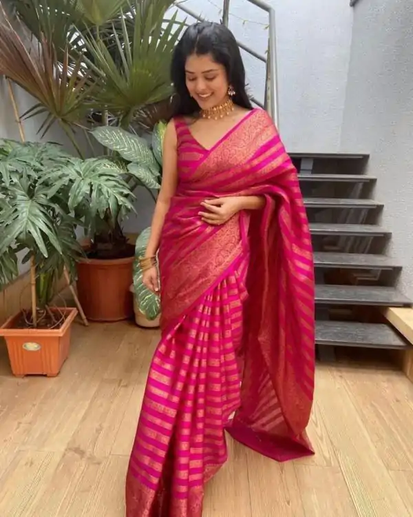 KP 4085 Pink Color Soft Lichi Silk Jacquard On All Over Saree Casual, Party Wear, Wedding, Events Etc. Expected Delivery 4-6 Working Days @1399/- | Designer Sarees, Sarees, Bollywood Sarees, Creative Sarees, Embroidered Sarees, Ethnic Saree, Modern Digital sarees, Party Wear Sarees