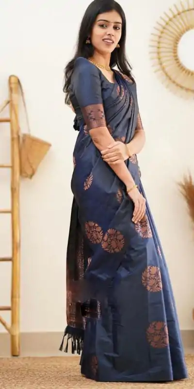 KP 4064 Royal Blue Color Soft Lichi Silk Jacquard On All Over Saree Casual, Party Wear, Wedding, Events Etc. Expected Delivery 4-6 Working Days @1249/- | Designer Sarees, Sarees, Bollywood Sarees, Creative Sarees, Embroidered Sarees, Ethnic Saree, Modern Digital sarees, Party Wear Sarees