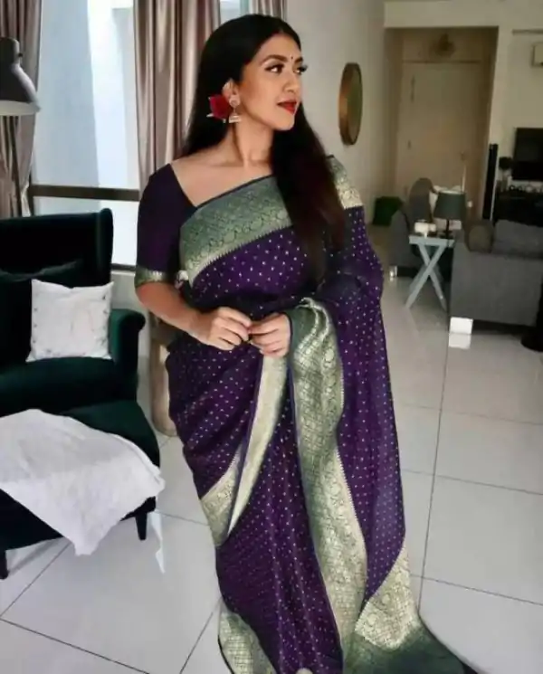 KP 4012 Violet Color Soft Lichi Silk Cloth Beautiful Rich Pallu Saree Casual, Party Wear, Wedding, Events Etc.   Expected Delivery 4-6 Working Days @ 1349 | Designer Sarees, Sarees, Bollywood Sarees, Creative Sarees, Embroidered Sarees, Ethnic Saree, Modern Digital sarees, Party Wear Sarees
