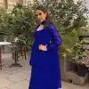 Aesthetically Blue Color Foix Georgette Embroidery Salwar Suit