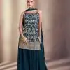 Artful Peacock Green Georgette Embroidery Work Salwar Suit