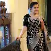 Glamorous BlackColor Soft Lichi Silk Cloth Jacquard All Over Saree