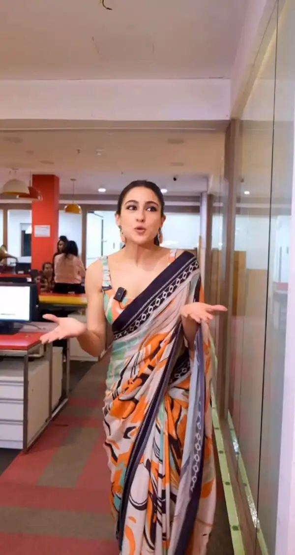 Resplendent Malty Color Satin Silk Blouse Digital Printed Saree
