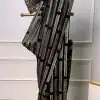 Stunning Black Color Faux Georgette Sequence Work Saree