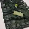Stylish Green Black Ket Embellished Swarovski Diamond Saree