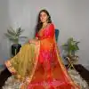 Superb Mastered Color Chiffon Material Double Shaded Saree