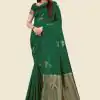 Elegant Green Color Soft Lichi Silk Jacquard All Over Saree