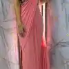 Majestic Pink Color Faux Georgette Sequence Embroidery Saree