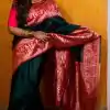 Majestic Green Color Soft Lichi Silk Jacquard All Over Saree