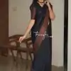 Perfect Black Color Soft Lichi Silk Jacquard All Over Saree