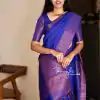 Perfect Blue Color Soft Lichi Silk Jacquard All Over Saree
