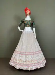 Perfect White Georgette Sequence Embroidery Lehenga Choli