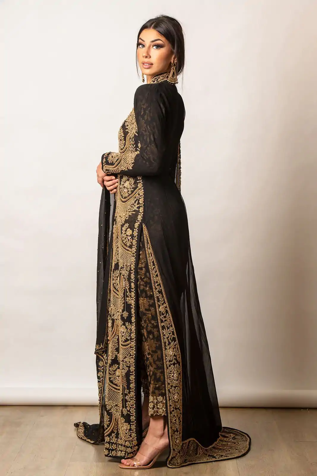 Elegant Black Color Georgette Thread Sequence Work Salwar Suit - Image 4
