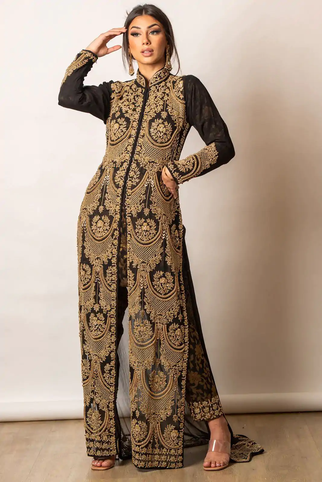 Elegant Black Color Georgette Thread Sequence Work Salwar Suit - Image 2