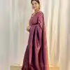 Elegant Purple Color Soft Silk Beautiful Rich Pallu All Over Saree