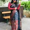 Grand Blue Color Modal Silk Digital Printed All Over Work Saree