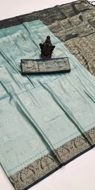 Grand Sky Blue Soft Silk Beautiful Rich Pallu All Over Saree